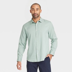 Men's Vintage Long Sleeve Poplin Shirt - Goodfellow & Co™ - 1 of 3