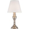 Regency Hill Traditional Accent Table Lamps 19 1/4" High Set of 2 Brass White Empire Shade Touch On Off for Bedroom Bedside Office - 3 of 4