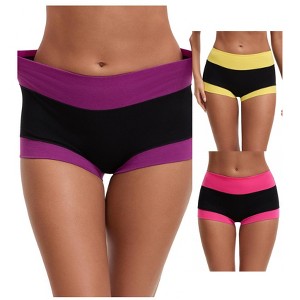 INSPIRE CHIC Women's High Waisted Loose Classic Full Coverage Briefs Breathable Cotton Ladies Panties 3 Packs - 1 of 4