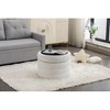 CENGHU Soft Velvet Round Ottoman, Bedroom End Bench, Velvet Ottoman Entryway Footstool, End Bench, Ottoman Bench for Living Room & Bedroom - 2 of 4