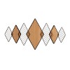 22" x 42" Bamboo Geometric Overlapping Diamond Wall Decor with Metal Wire Brown - Olivia & May: Indoor Modern Artwork, Carved Texture - 3 of 4