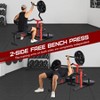 Chest Press Machine With Adjustable Flat Bench,Versatile Bench Press Rack for Home Gym,Bench Press Machine With Independent Converging Arms - 2 of 4