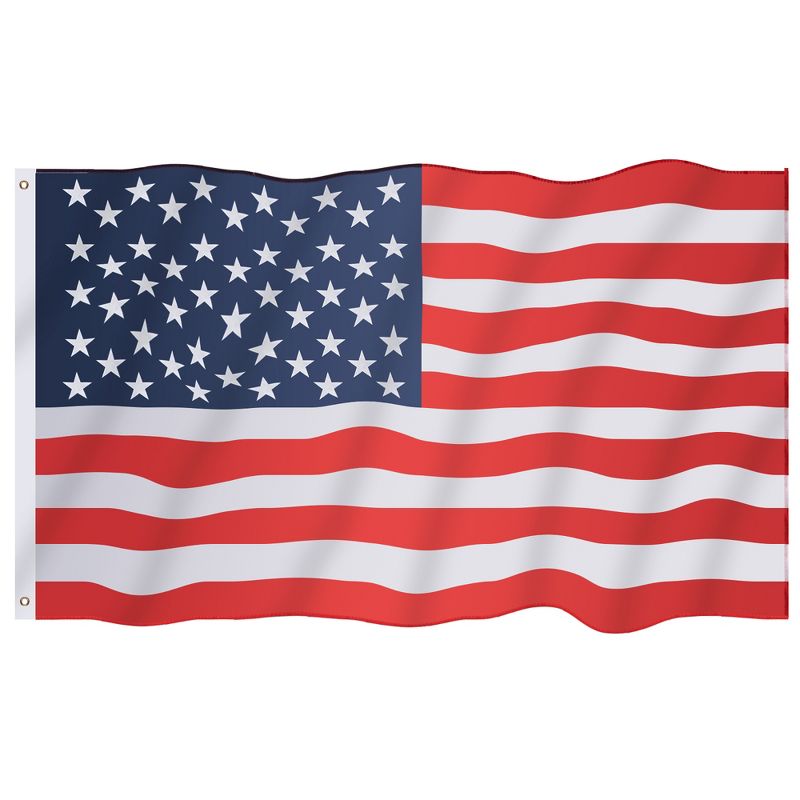Costway 4'x6' American Flag Patriotic US Flag Double Stitching Steel Grommets Polyester, 1 of 11