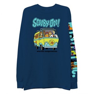 Mens Scooby Doo Throwback Shirt - Scooby Doo, Shaggy, Velma Tee - Throwback Classic Long Sleeve T-Shirt - 1 of 1