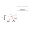 Vynxaria Modern Black Rock Wall Cabinet with Open Storage - 3 of 4