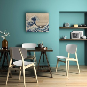 Trademark Fine Art Pictufy The Great Wave off Kanagawa Wood Slat Art - 1 of 4