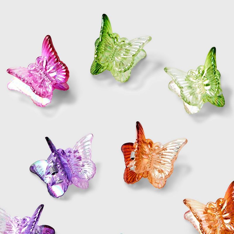 Girls&#39; 12pk Mini Iridescent Butterfly Claw Clips - art class&#8482;, 4 of 5
