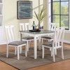5-Piece Dining Set with Square Table and 4 Chairs - 2 of 4