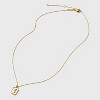 Tiny Tags 14K Gold Ion Plated with Mother of Pearl Inlay Moon Pendant Necklace - Gold - 2 of 4
