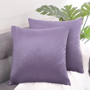 PiccoCasa Sofa Couch Bed Chair Velvet Decors Luxury Euro Square Throw Pillow Cover - 1 of 4