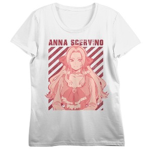 My Hero Academia Anna Scervino Portrait Women’s White Crew Neck Short Sleeve T-shirt - 1 of 4