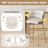 Christopher Knight Home Candy Metal Upholstered 180° Swivel Counter stools with Auto Return (Set of 2) - 4 of 4
