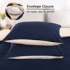 Duvet Cover Set King Size - Ultra Soft Double Brushed Microfiber, 3 Pieces with Zipper Closure, All Season Reversible Design - 4 of 4