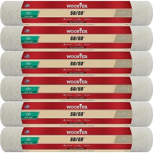 Wooster Genuine 18" 50/50 1/2" Nap Roller Cover 6-Pack, R295-18-6PK - 1 of 1