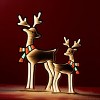 Deer with Scarf Ekkolight 23.5"H Acrylic Christmas Infinity Light Deer Figurine – White & Red Holiday Decor by Melrose - 3 of 3