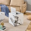 Coolbibla Modern Square Cube Solid Wood MDF Coffee Table,Wood Corner End Table for Living Room,Bedroom,Luxury Coffee Side Table - 2 of 4