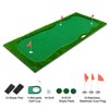 NAYSAYE Golf Trainers 12x5 FT Golf Putting Green Mat with 3 Holes Flags and Cups for Indoor Outdoor, Green, 141.73"*59.06"*1.97" - 2 of 4