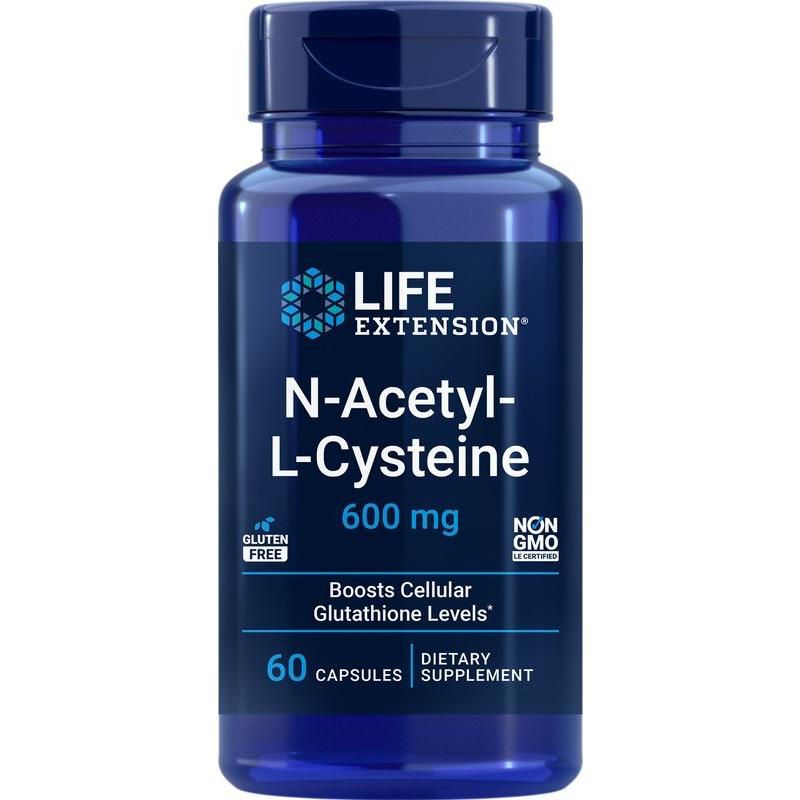 Life Extension N-Acetyl-L-Cysteine 600 mg  -  60 VegCap, 1 of 3