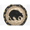 Earth Rugs Bear Printed Coaster – 5"x5" Rustic Cabin Decor with Braided Jute and Nature-Inspired Wildlife Design - 3 of 3