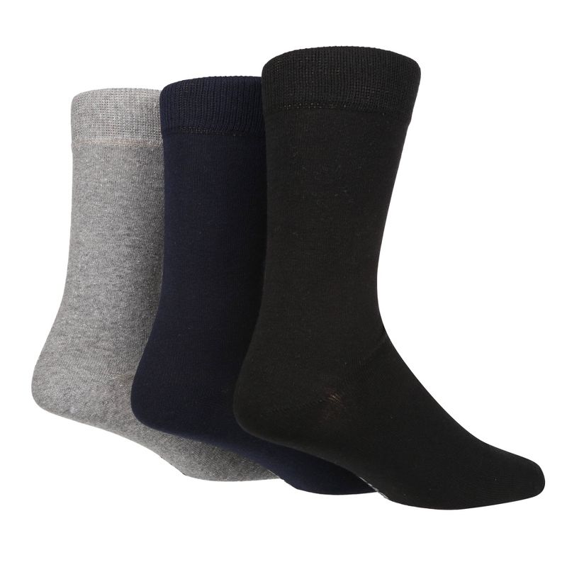 TORE Totally Recycled Men&#39;s Casual Crew Socks 3pk - Black/Navy/Gray 7-12, 2 of 4
