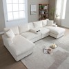 126'' U-Shaped Sectional Sofas with Console, Cup Holders, and Double Chaise for Living Room, Oversized Comfort Sofa - 2 of 4
