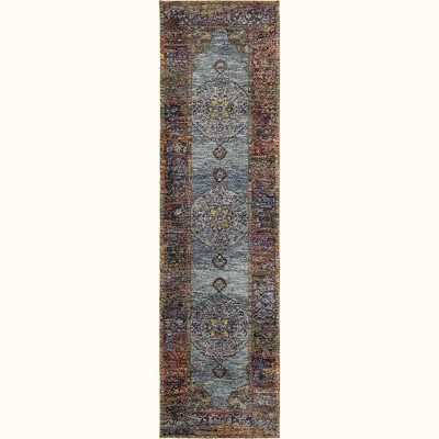 Oriental Weavers Andorra 7139A Blue/ Multi Indoor Area Rug - 2'6" x 12'