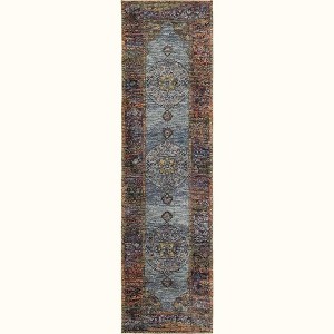 Oriental Weavers Andorra 7139A Blue/ Multi Indoor Area Rug - 2'6" x 12' - 1 of 1