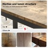 GustoWave Industrial Dining Table for 6-8 People, with Metal Legs - 3 of 4