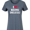 Women's - Instant Message - I Love Being Delulu Graphic T-shirt Dress - 2 of 4