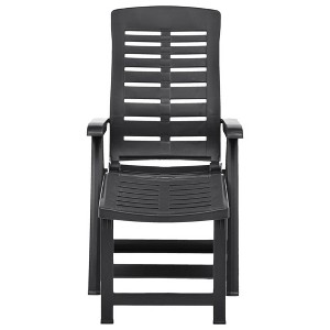 vidaXL Sun Lounger Anthracite Plastic Adjustable Foldable Sun Lounger - 1 of 4