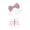 Hudson Baby Infant Girls Headband and Socks Giftset, Pink Sequin, One Size - 4 of 4