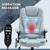 6 Point Vibrating Massage Office Chair with Heat, Microfiber Massage Desk Chair with Reclining Backrest - 4 of 4