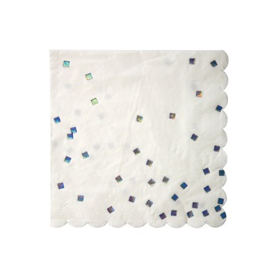 Meri Meri Holographic Square Confetti Large Napkins