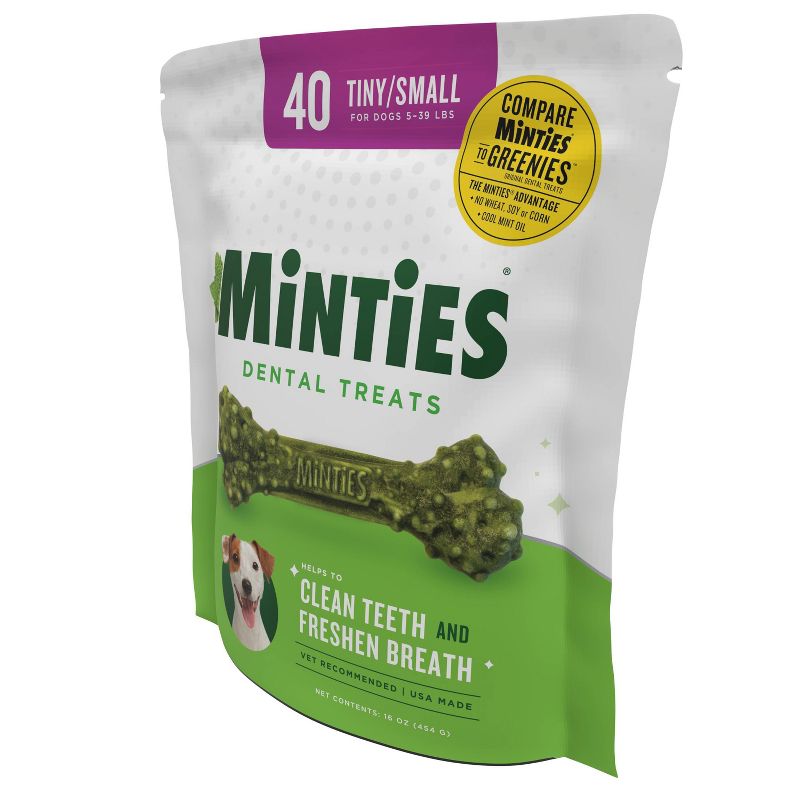 VetIQ Minties - Dental Peppermint Flavor Dog Treat - Tiny/Small, 4 of 11