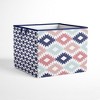 Bacati - Emma Aztec Design Fox Coral/Mint/Navy Storage Box Large - 2 of 4