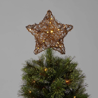 10in LED Lit Grapevine Star Tree Topper - Wondershop™