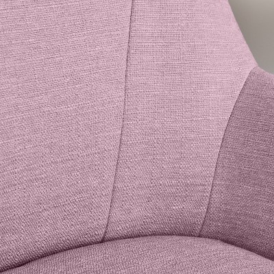 Lilac Fabric Memory Foam Swivel Home Office Chair with Fixed Arms