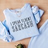 Simply Sage Market I Speak Fluent Sarcasm Lightweight Garment Dyed Sweatshirt - 2XL - Hydrangea - 3 of 4
