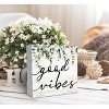 Botanical Eucalyptus Leaves Wood Box Sign Desk Decor, Rustic Eucalyptus Leaves Wooden Block Box Sign - 4 of 4