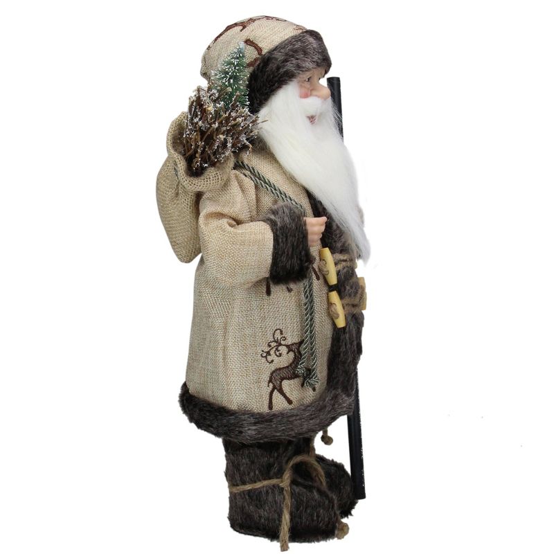 Northlight 16.5" Country Rustic Santa Claus with Wooden Sled and Gifts Christmas Figure, 4 of 7