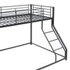 PAGED Twin XL over Queen Bunk Bed Modern Simple Metal Bed Frame with Guardrail and Inclined Ladder for Bedroom - 4 of 4