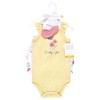 Hudson Baby Infant Girl Bodysuit, Short and Sock, Butterfly Floral Daddy - image 2 of 4