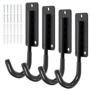 Unique Bargains Heavy Duty Garage Garden Storage Utility J Hooks 4 Pcs - 1 of 4
