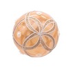 Kurt Adler 80MM Champagne and Pearl Peach Glitter Ball Ornaments, 6 Piece Set - 4 of 4