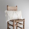 14" x 22" Hand Woven White Cotton Rectangle Accent Throw Pillow w/ Polyester Fill - 4 of 4