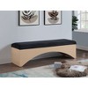 Meridian Furniture,Lawson Velour Fur Fabric Bench - 2 of 4