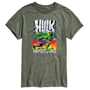 Men's - Marvel - Hulk Battles the Inhumans Short Sleeve Graphic T-Shirt - 1 of 4