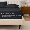260 Thread Count Organic Cotton Percale Fitted Sheet by Bare Home - 3 of 4