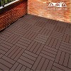 Dolonm 44PCS 12"x12" Plastic Interlocking Deck Tiles - Waterproof Outdoor Flooring for Patio, Pool & Balcony - 3 of 4