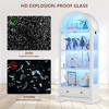 Fredees Display Cabinet with Glass Doors, 72" Tall Arched Curio Cabinet with Human Sensor Lights for Collectibles, Living Room, and Office - 4 of 4